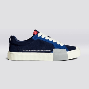 OCA LOW Cariuma Low Top Daim Bleu Marine Femme | NXX-3759215